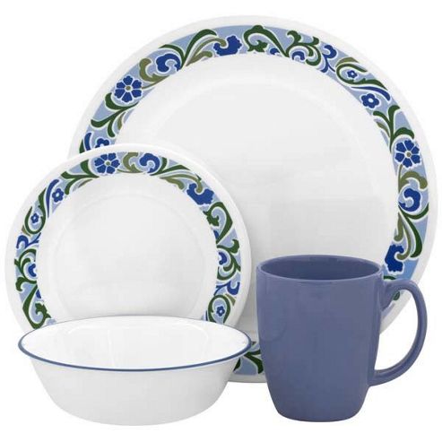 Image of Corelle Livingware Serenity 16 Piece Dinnerware Set