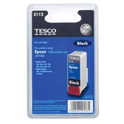 Tesco E112 Black Printer Ink Cartridge (Compatible with printers using Epson T050 (S020093/187) Cartridge)