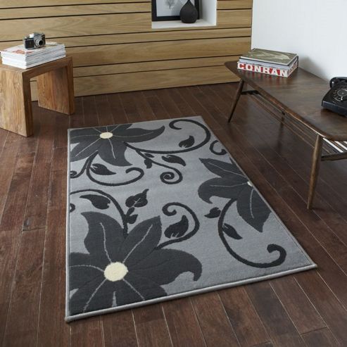 Image of Think Rugs Modena Grey Budget Rug - 115 Cm X 170 Cm (3 Ft 9 In X 5 Ft 7 In)