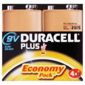 Duracell 4 Pack 9V Batteries