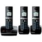 Panasonic KX-TG8063EB Triple Pack DECT Phone Sets, Answering Machine, LCD Screen, Black