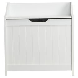 Southwold White Wood Tongue & Groove Style Storage Seat