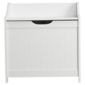 Southwold White Wood Tongue & Groove Style Storage Seat