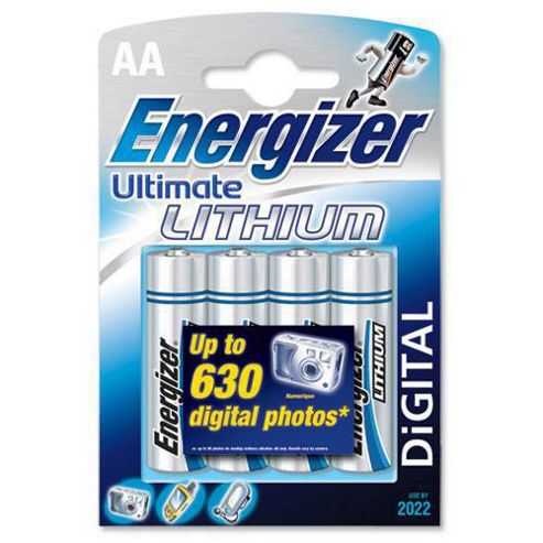 Image of Energizer Ultimate 4 Pack Lithium Aa Batteries