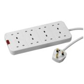 Tesco 8 Way 1m Ext Lead - Plastic
