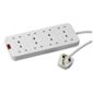 Tesco 8 Way 1m Ext Lead - Plastic
