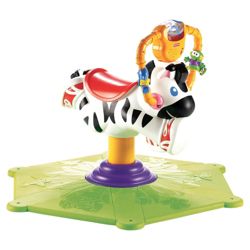 Fisher-Price Bounce & Spin Zebra Green