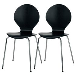 Pair of Bistro chairs, black