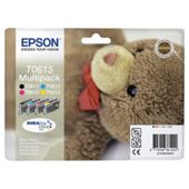 Epson T0615 Black & Colour Printer Ink Cartridge Multipack (Contains T0611, T0612, T0613, T0614 Cartridges)