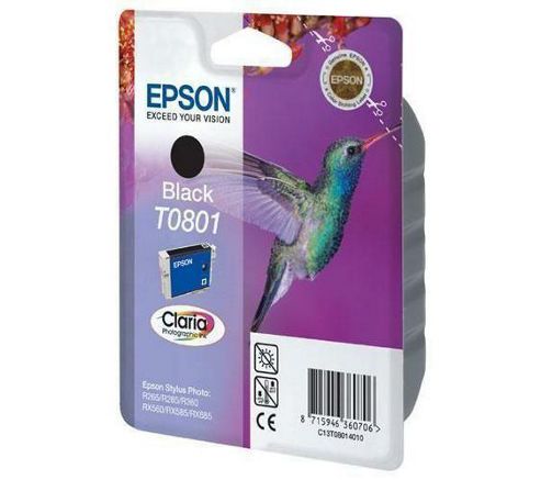 Image of Epson Singlepack Black T0801 Claria Photographic Ink
