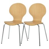 Pair of Bistro chairs, beech