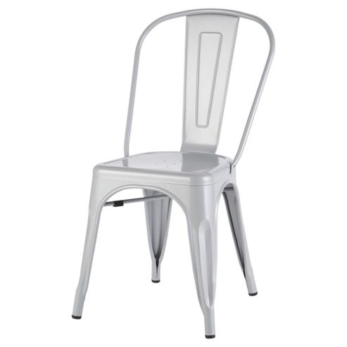 Image of Marseille Metal Dining Chair Silver
