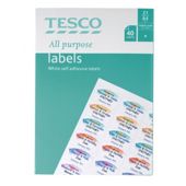 Tesco all purpose labels (40 sheets, 840 labels)
