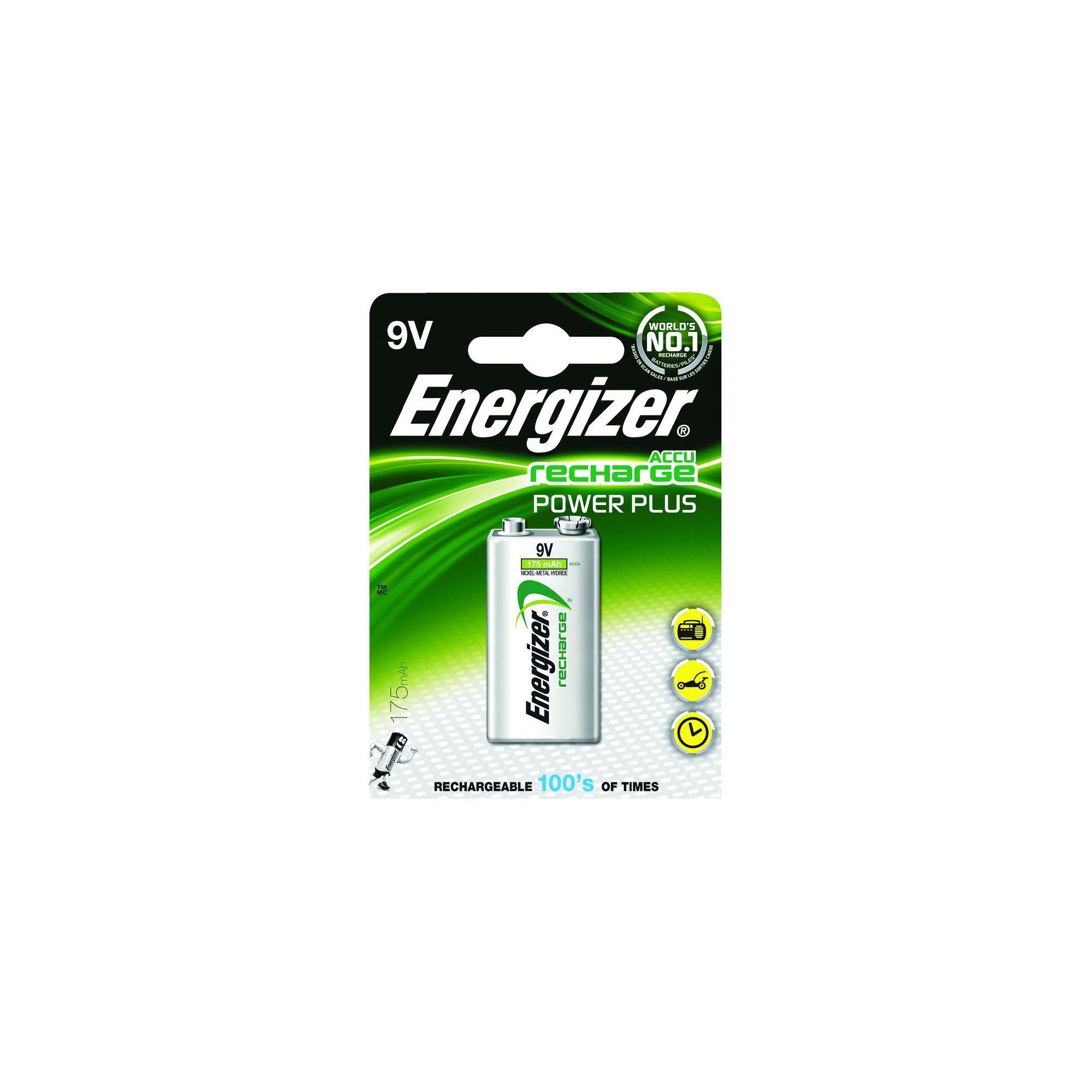 Energizer Rechargeable Battery NiMh 9V PP3 175Mah