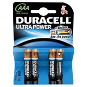 Duracell Ultra Power 4 Pack AAA Batteries