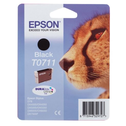 Image of Epson Singlepack Black T0711 Durabrite Ultra Ink