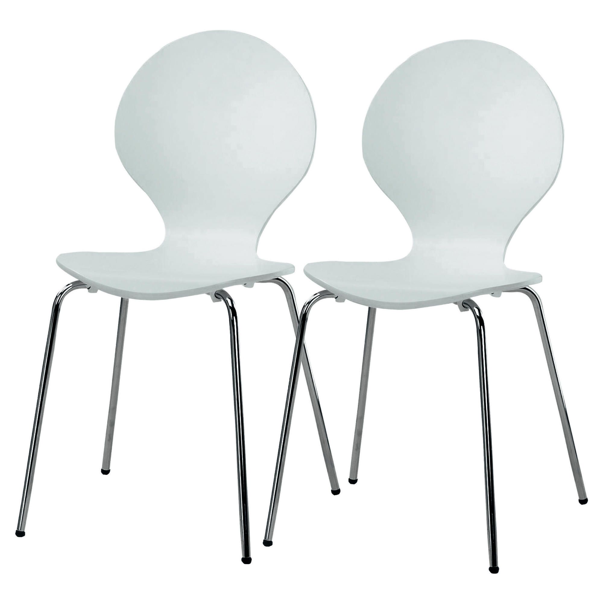 Pair of Bistro chairs, white