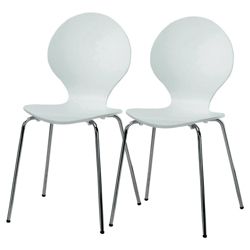 Pair of Bistro chairs, white