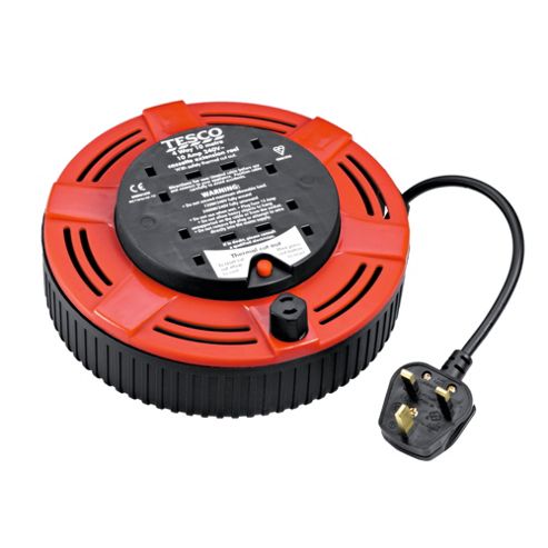Image of Tesco 10m - 4 Way Cassette Reel