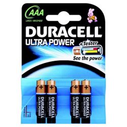 Duracell Ultra Power 4 Pack AAA Batteries