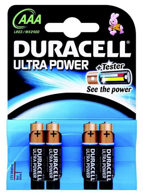 Image of Duracell Ultra Power 4 Pack Aaa Batteries