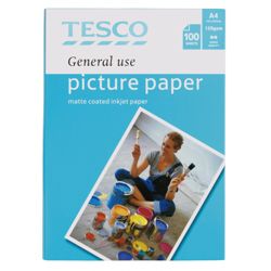 Tesco A4 general use Matte Photo Paper - 100 Sheets