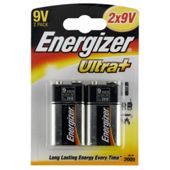 Energizer Ultra+ 2 Pack 9V batteries