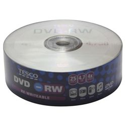 Tesco DVD-RW pack of 25