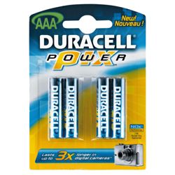 Duracell Powerpix 4 Pack AAA batteries