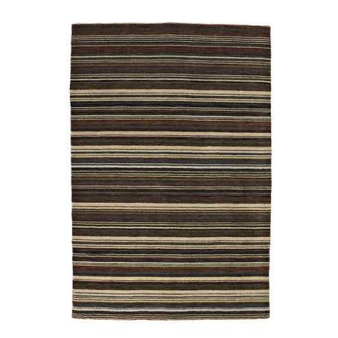 Image of Think Rugs Oxford Black/green Knotted Rug - 120 Cm X 180 Cm (3 Ft 9 In X 5 Ft 11 In)
