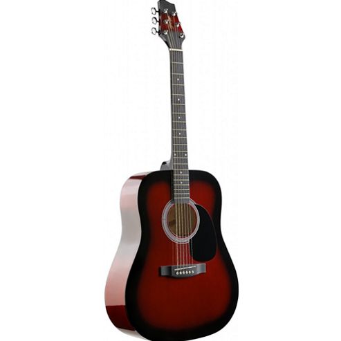 Image of Stagg Sw201 Dreadnought Acoustic Guitar - Redburst