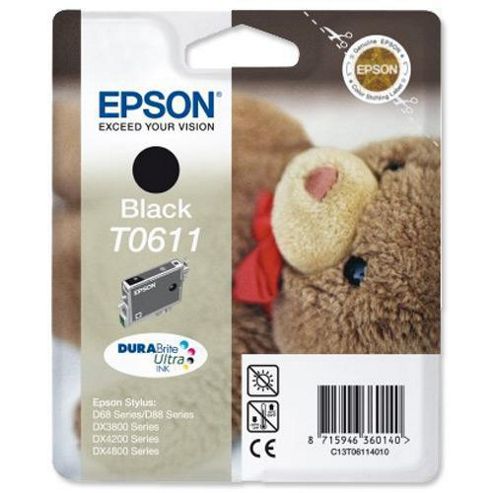 Image of Epson Singlepack Black T0611 Durabrite Ultra Ink