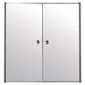 Stainless Steel Mirrored Double Door Bathroom Cabinet