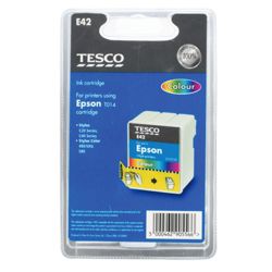 Tesco E42 Colour Printer Ink Cartridge (Compatible with printers using Epson T014 Cartridge)
