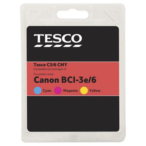 Image of Tesco C103 Colour Printer Ink Cartridge Multipack (compatible With Printers Using Canon Bci-6 Cartridge)