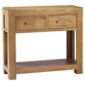 Thorndon Block Console Table in Natural Matured Oak