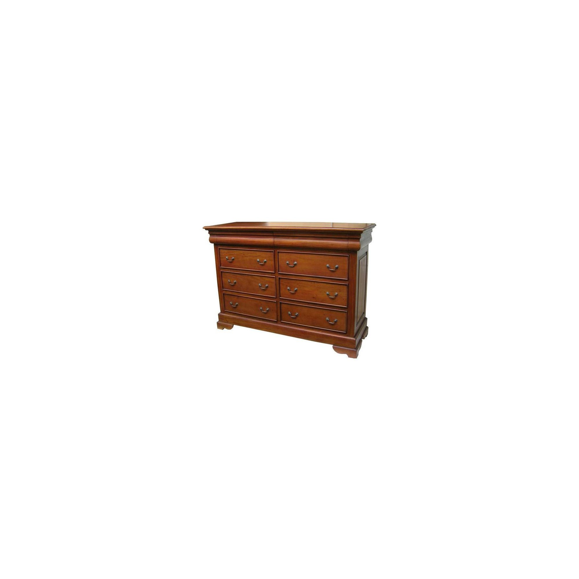 Lock stock and barrel Mahogany 8 Drawer Sleigh Chest in Mahogany - Antique White at Tescos Direct