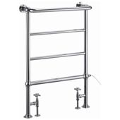 Burlington Berkeley Traditional Towel Rail, 950mm High x 600mm Wide, Chrome