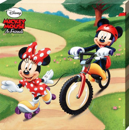 Image of Mickey Mouse Disney's & Friends Minnie & Mickey Play In The Park Canvas Print