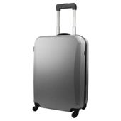 Tesco 4-Wheel Hard Shell Suitcase, Silver Small