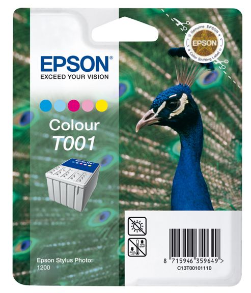 Image of Epson T001 Printer Ink Cartridge - Colour