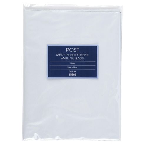 Image of T. Polythene Mailing Bag - Medium 3pk