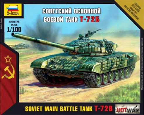 Image of Zvezda 1/100 Soviet Main Battle Tank T-72b #