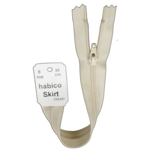 Image of Skirt Zip - 20cm - Ecru