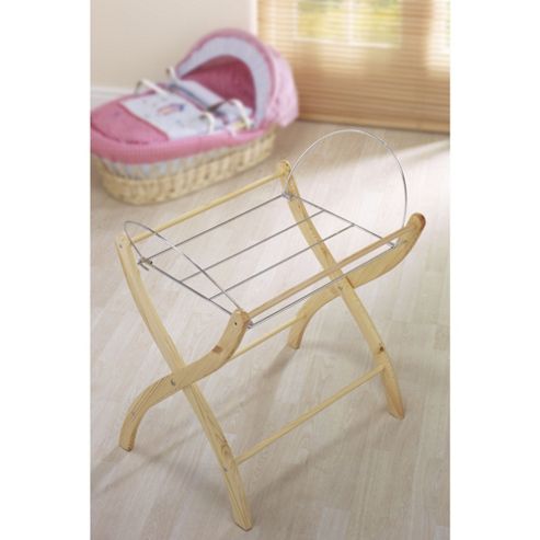 Image of Izziwotnot Corn Husk Moses Basket Stand In Natural