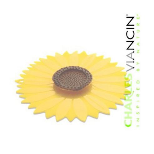 Image of Charles Viancin Silicone Sealing Lid Food Cover, Sunflower, 20cm
