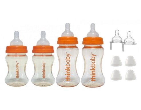 Image of Thinkbaby Bpa Free Starter Set, Orange/natural, 0-12m