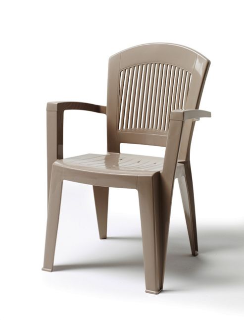 Image of Scab High Back Stacking Arm Chair