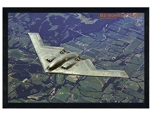 Image of Black Wooden Framed B2 Bomber Spirit Poster