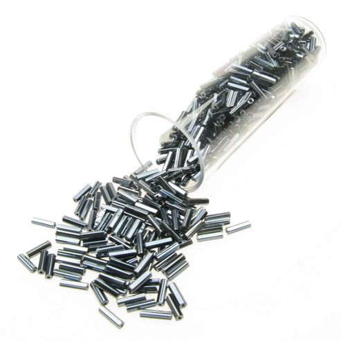 Image of Bugle Bead Metallic Gunmetal 30g